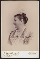 Porträt, letzte Königin von Sachsen, ehemals Prinzessin Carol von Schweden (s/w Foto)
