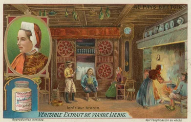 Ein bretonisches Haus (Chromolithografie)
