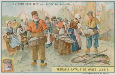 Ein Fischmarkt im alten Holland