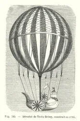 Aerostat von Testu-Brissy, gebaut 1785 (Stich)