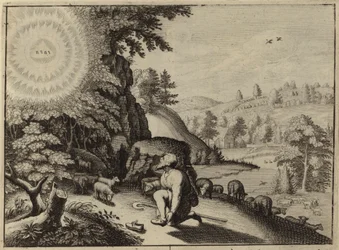 Gott erscheint Mose im brennenden Dornbusch