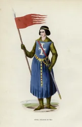 Henri, Seigneur Du Mez (farbiger Stich)