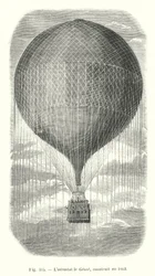 Der Aerostat Le Géant, gebaut 1863