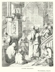 Luther predigt, Wittenberg, 18. Juli