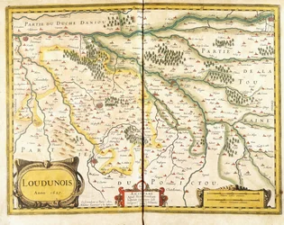 Karte von Loudunois im Jahr 1627, 1631