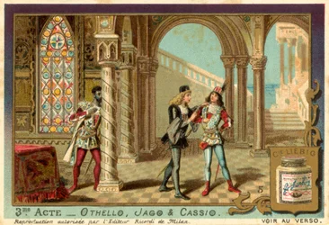 Othello belauscht Iago und Cassio