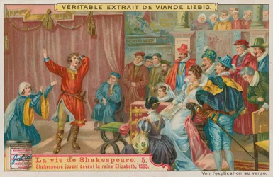 Shakespeare spielt 1595 vor Königin Elisabeth I.