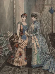 Zwei Frauen in viktorianischer Kleidung