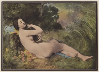 Frau mit einem Musikinstrument