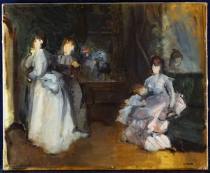 Innenansicht eines Modistenladens