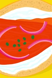 Bagel mit Frischkäse und Lachs, Brooklyn