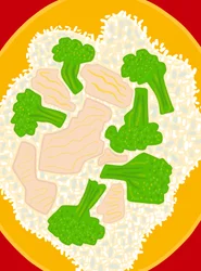 Huhn und Brokkoli