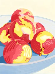 Pfirsiche in Schüssel, Brooklyn