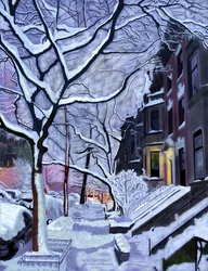 Nasser Schnee, erstes Licht, Brooklyn