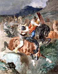 Kampf der Reiter, um 1842-1896