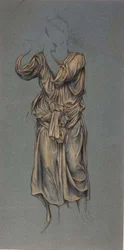 Draperiestudie für die Figur der ewigen Jugend aus 