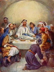 Das letzte Abendmahl (Farblithographie)