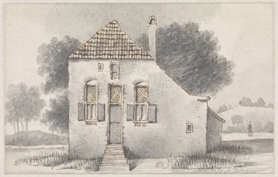Haus in Zoelmond, in der Betuwe, frontal gesehen