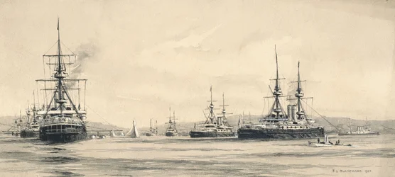 Das Kanalgeschwader in Lamlash: die Segelregatta 1901