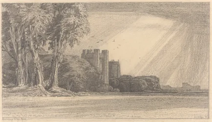 Landschaft mit Schloss