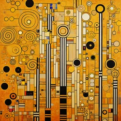 Minimalistische Klimt-Muster moderne Raumdekoration, Wandkunst | Leinwanddrucke