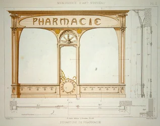Entwurf für eine Apothekenfassade, Illustration aus 