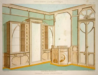Inneneinrichtung für ein Hemdenschneidergeschäft, Illustration aus 