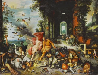 Eine Allegorie von Luft und Feuer