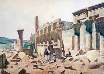 Tempel der Venus Athor, Philae, 19. Jahrhundert
