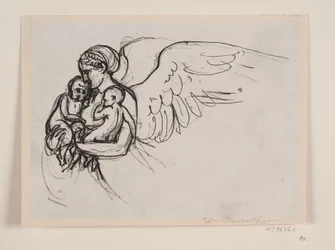 Entwurf für Thorvaldsens Relief, "Die Nacht"