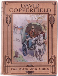 Vorderes Umschlagdesign, Illustration aus David Copperfield, 1914