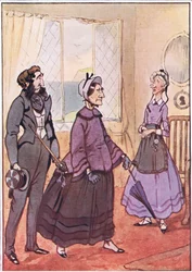 Sie gingen hochmütig aus der Hütte, Illustration aus David Copperfield, 1914