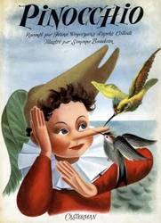 Buchcover Pinocchio, illustriert von Simonne Baudoin, ed. Casterman
