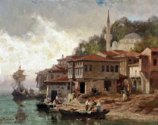 Konstantinopel, Ufer des Bosporus, Asienküste