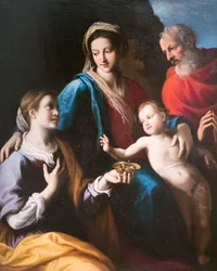 Madonna mit Kind, Heiliger Josef und Heilige Lucia