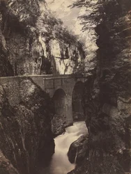 Straße nach Eaux-Chaudes, Pyrenäen recto, ca. 1855