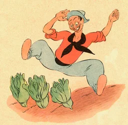 Farbige Illustration von Federico Ribas Montenegro (Druck)