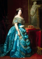 Porträt von Isabella II., Königin von Spanien (Isabella von Bourbon oder Isabel de Borbón)