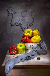 Bunte Paprika Stillleben