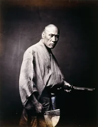 Ein japanischer Samurai, um 1864-1866