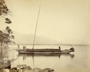 Boot auf dem Biwa-See