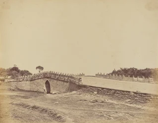 Brücke von Palichian bei Peking, Schauplatz des Kampfes mit kaiserlichen chinesischen Truppen, 21. September 1860