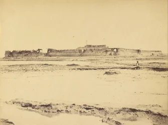 Außenansicht des Nordforts Peiko-Fluss, zeigt den englischen und französischen Eingang, 21. August 1860