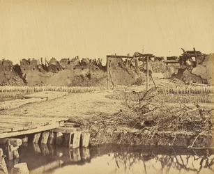 Außenansicht des Nordforts mit dem englischen Eingang am 21. August 1860