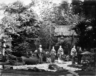 Japanischer Garten in Hara, ca. 1860er Jahre