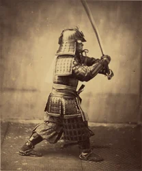Japanischer Krieger in Rüstung, 1865-7