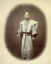 Japanischer Yakonin in Zeremoniekleidung