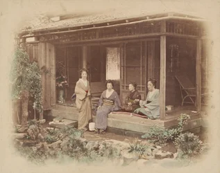 Japanische Frauen in einem Privathaus
