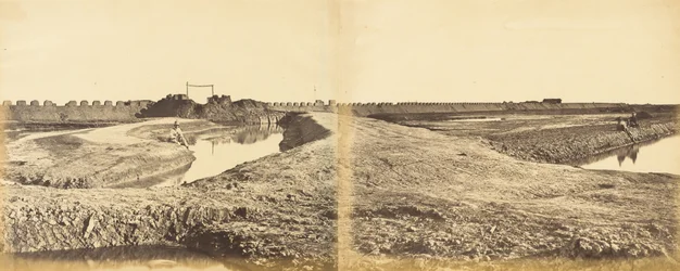 Tangkoo-Fort nach seiner Eroberung, zeigt den französischen und englischen Eingang, 10. August 1860