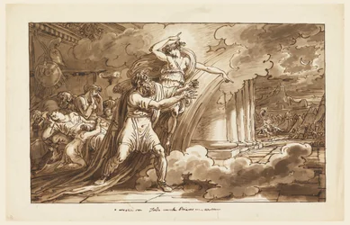Iris ermutigt Priamos, den Körper von Hektor von Achilles zu erbitten, 1810–20